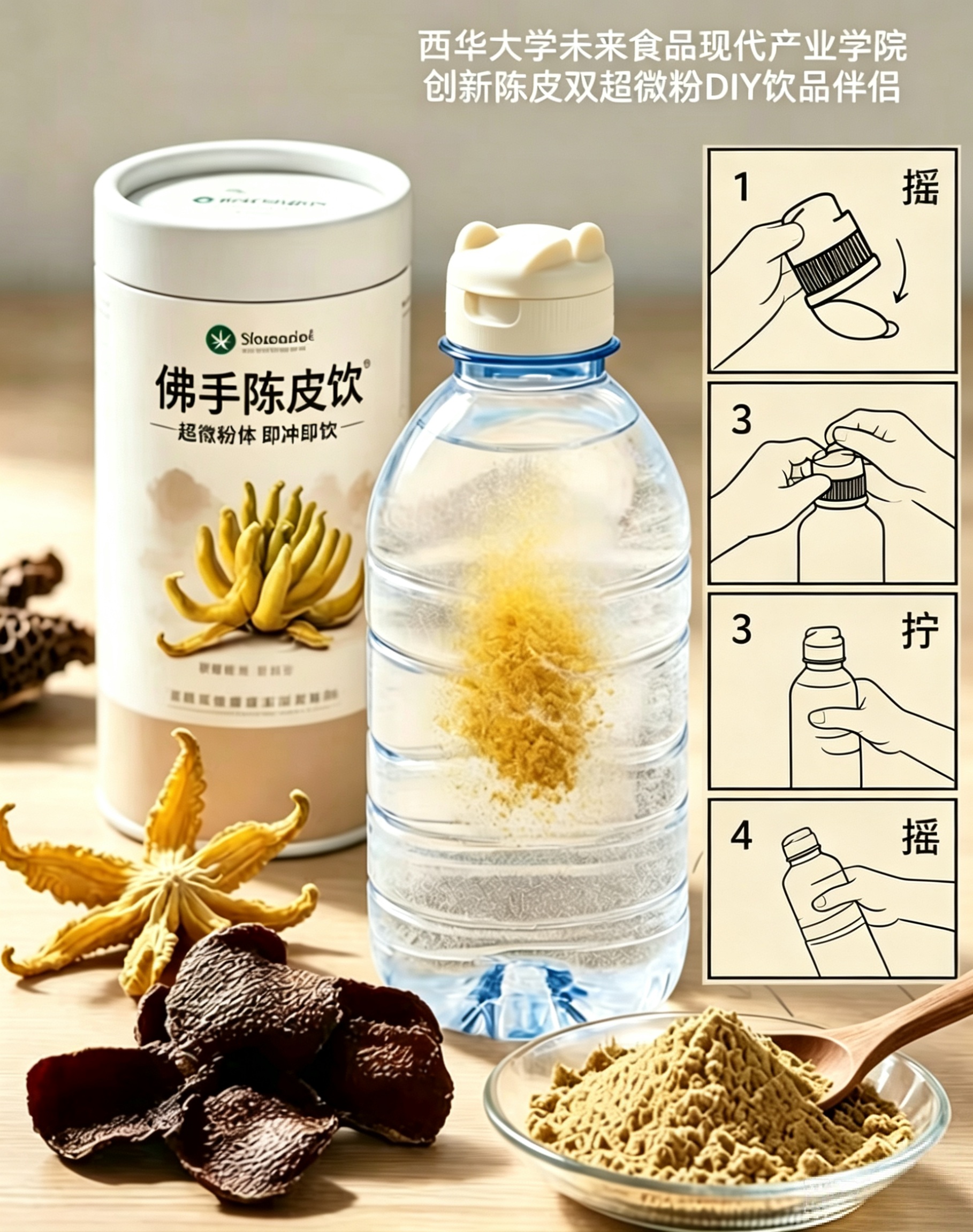 陈皮佛手柠檬饮（DIY旋盖）